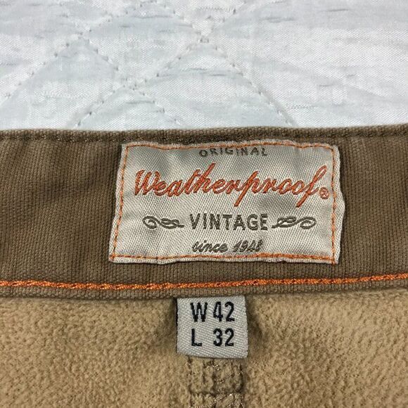 Vintage Weatherproof Original insulated  brown pants‎ 42X32 - Picture 4 of 8
